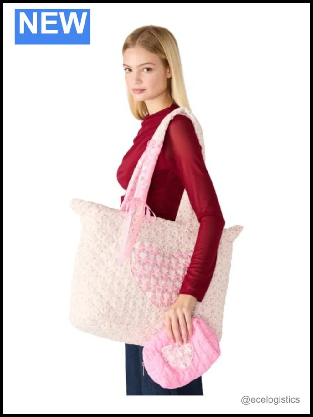 Madden Girl AELIS 2 PC Tote Set Polyester Tote and Pouch Shoulder Bag